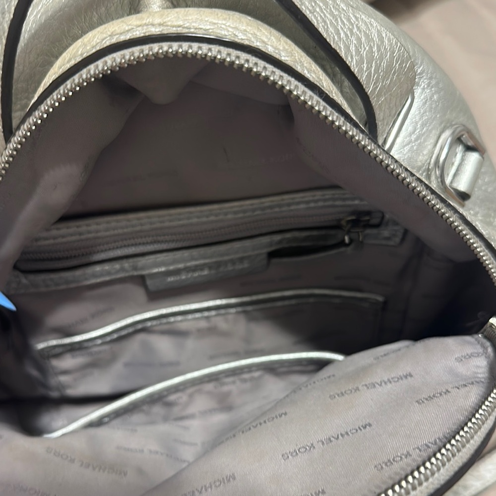 Michael Kors Metallic Silver  Backpack - Picture 4 of 4